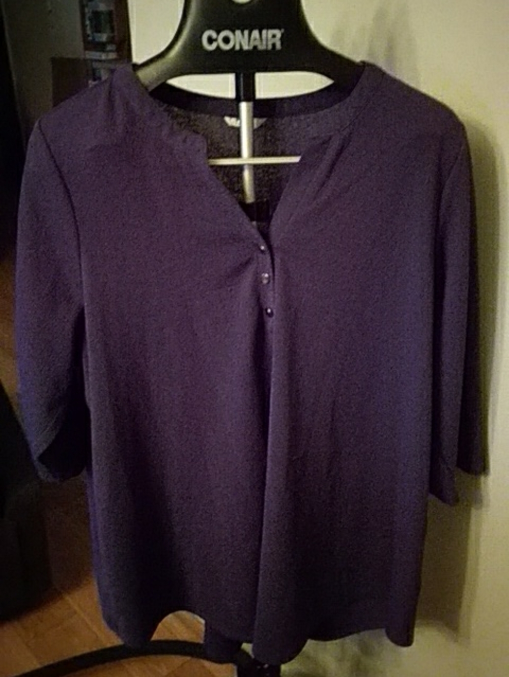 Penningtons Deep Purple Long Sleeve Top 2X